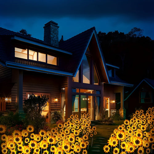 LumiBloom - Solarbetriebene LED Gartenleuchte im Blumen-Design, wasserdicht