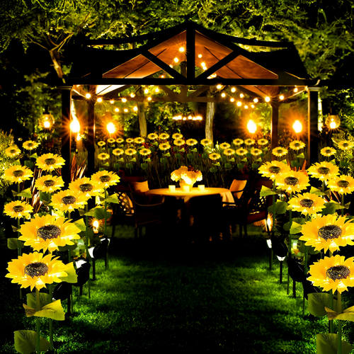 LumiBloom - Solarbetriebene LED Gartenleuchte im Blumen-Design, wasserdicht
