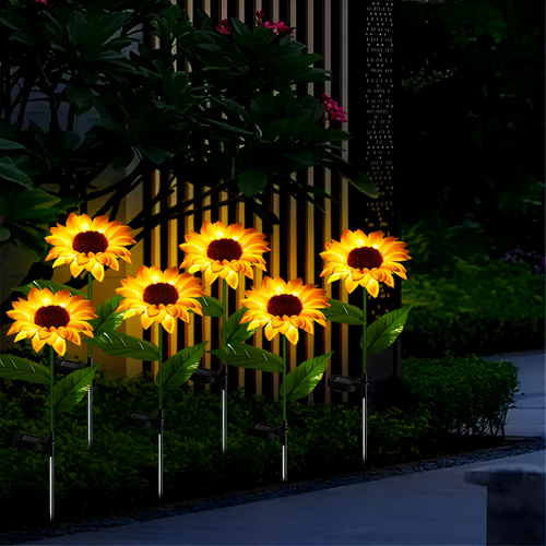 LumiBloom - Solarbetriebene LED Gartenleuchte im Blumen-Design, wasserdicht