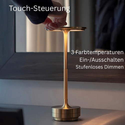 LichtNestchen - Kabellose Tischlampe mit Touch-Sensor & Dimmfunktion für modernes Wohnen