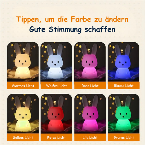 HasiGlow - Nachtlicht Kinder mit RGB-Funktion für zauberhafte Träume, kindersicher und bunt