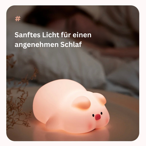 GlowKlein - Piggy Nachtlicht für Kinderzimmer – Warmes Licht für eine sichere Nachtruhe