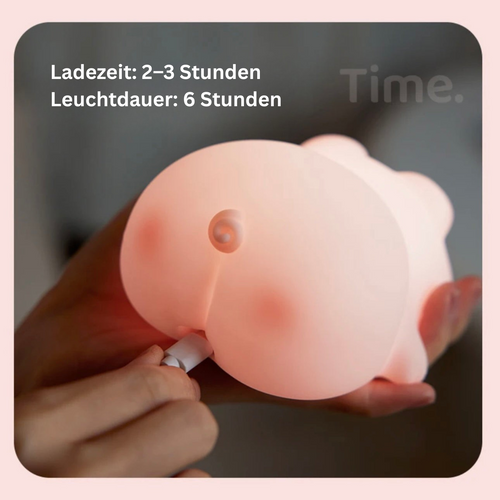 GlowKlein - Piggy Nachtlicht für Kinderzimmer – Warmes Licht für eine sichere Nachtruhe