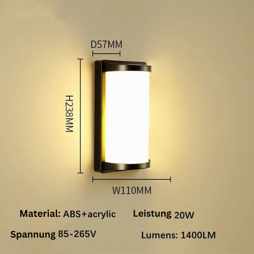 GuardLite - Robuste LED Wandleuchte für Garten, Balkon und Terrasse, wetterfest und langlebig