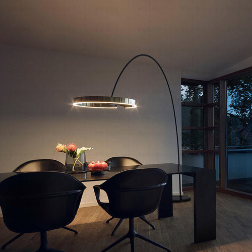 LichtEden - Dimmbar Stehlampe Schwarz für Wohnzimmer und Schlafzimmer, Moderne LED Stehleuchte