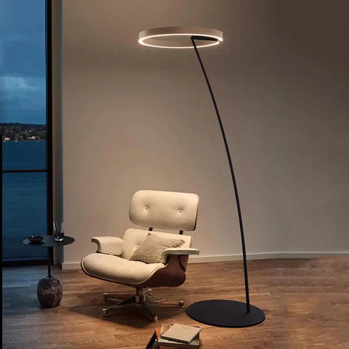 LichtEden - Dimmbar Stehlampe Schwarz für Wohnzimmer und Schlafzimmer, Moderne LED Stehleuchte