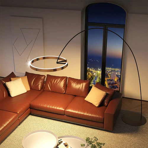LichtEden - Dimmbar Stehlampe Schwarz für Wohnzimmer und Schlafzimmer, Moderne LED Stehleuchte