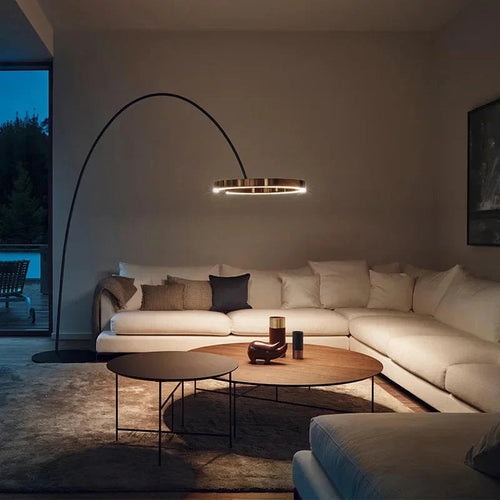 LichtEden - Dimmbar Stehlampe Schwarz für Wohnzimmer und Schlafzimmer, Moderne LED Stehleuchte