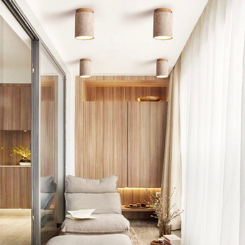 LumenEleganz - Exklusive Deckenleuchte aus Naturstein für Wohnzimmer & Schlafzimmer - Modern & Elegante Lichtakzente