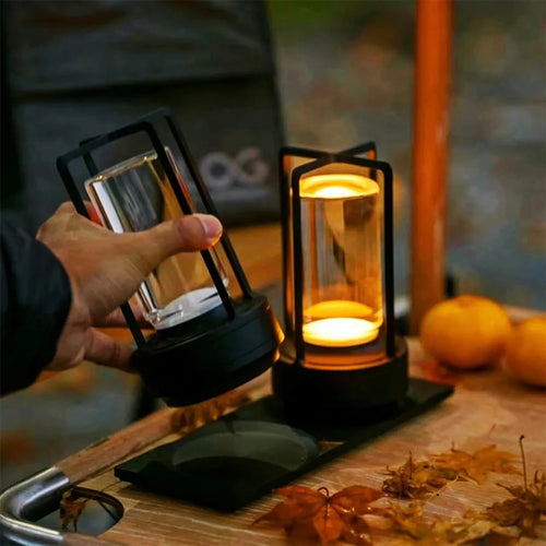 LichtNest - Kabellose Tischlampe mit Dimmfunktion für drinnen und draußen - Elegante LED Tischleuchte 3