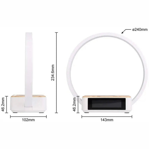 LichtHauch - Moderne Nachttischlampe mit Touch, LED und kabellosem Laden für stilvolles Schlafzimmer