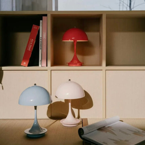 LumaAura - Kabellose Tischlampe im modernen Pilz-Design – Dimmbar & 3 Lichtfarben 3