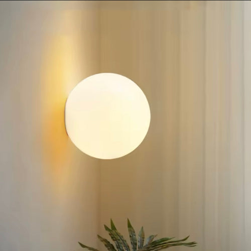 LumaGlanz - Moderne Wandleuchte Innen aus Glas für Schlafzimmer, Flur & Wohnzimmer - Elegantes Design mit sanftem Licht