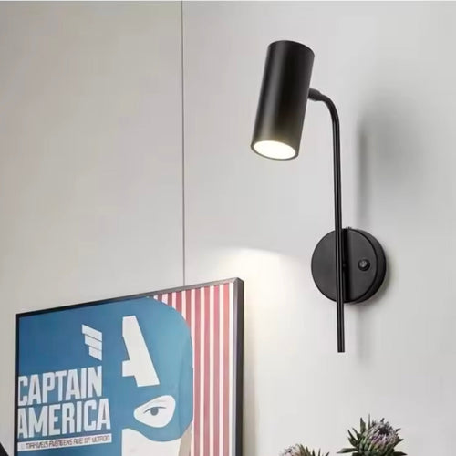 Cardona - Verstellbare LED Wandleuchte Schwarz mit Touch-Funktion für modernes Wohnen