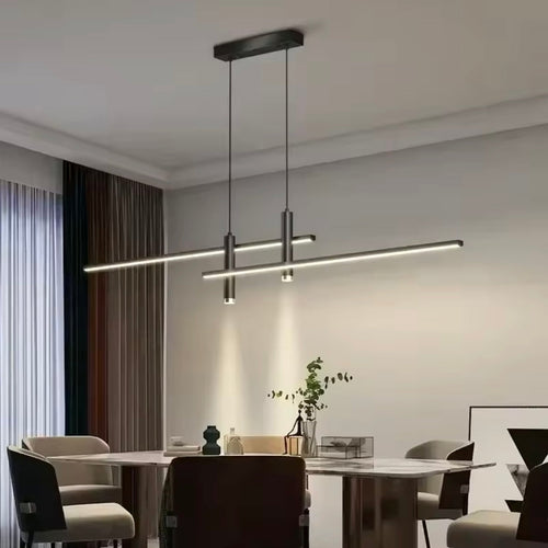 LumenEleganz - Pendelleuchte Schwarz für Esszimmer – Modern & Dimmbar, LED Technologie