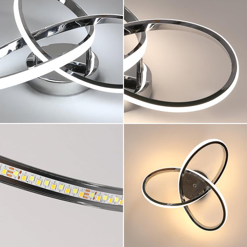 LumiFlora - LED Deckenleuchte für Schlafzimmer, Wohnzimmer & Küche – Modernes Blumen-Design, 38W, Warmweiß