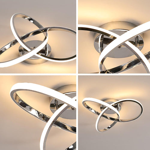 LumiFlora - LED Deckenleuchte für Schlafzimmer, Wohnzimmer & Küche – Modernes Blumen-Design, 38W, Warmweiß