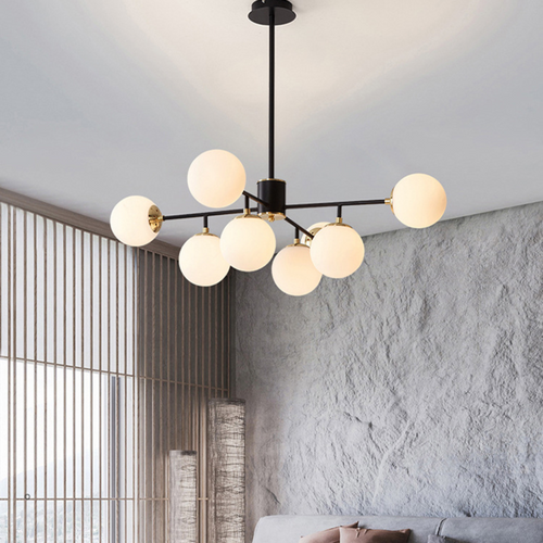 DeckenglanzKrone - Moderner LED Kronleuchter Schwarz im Nordischen Stil für Elegante Wohnräume