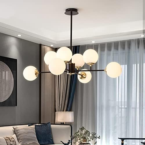 DeckenglanzKrone - Moderner LED Kronleuchter Schwarz im Nordischen Stil für Elegante Wohnräume