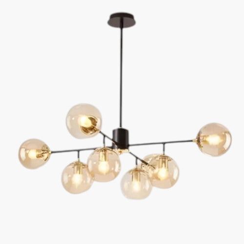 DeckenglanzKrone - Moderner LED Kronleuchter Schwarz im Nordischen Stil für Elegante Wohnräume