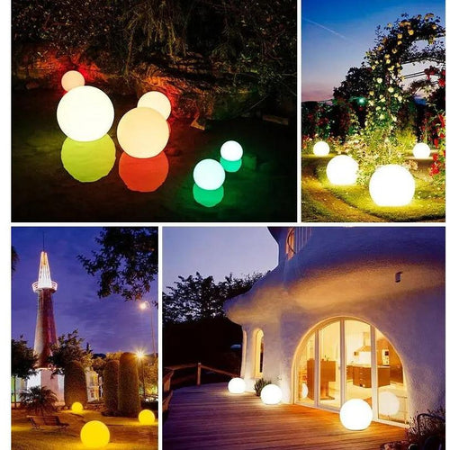 LunaGlow - Bunte Mond-Stehleuchte für Garten und Außenbereich