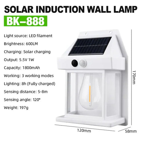 SolarisLite - Umweltfreundliche Solar-Wandlampe für Außenbereiche