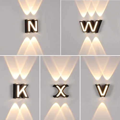 LumenLetter - Beleuchtete Außenbuchstaben Wandlampe für stilvolle Dekoration