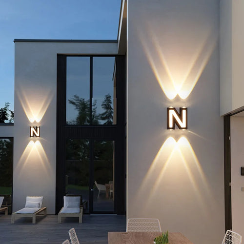 LumenLetter - Beleuchtete Außenbuchstaben Wandlampe für stilvolle Dekoration