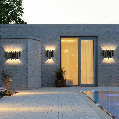 LumiFortis – Moderne Aluminium-Wandleuchte mit LED für Garten und Terrasse