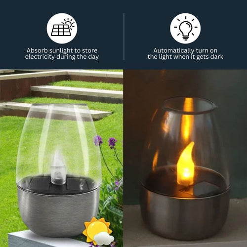 LumiFlame - Solarbetriebene LED-Kerzen mit authentischem Flammeneffekt für den Garten