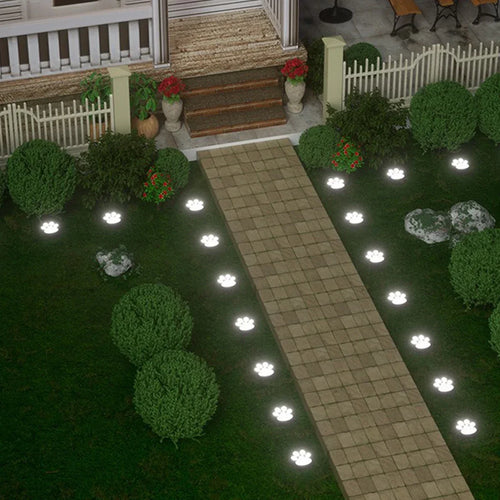 LumenPaw - Solarbetriebene Hundepfoten-Gartenleuchte mit LED, für Balkon und Garten