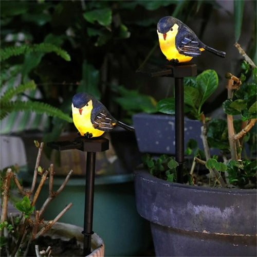 BirdLuxe - Solarbetriebene LED Vogel Gartenlampe für Dekoration und Beleuchtung im Freien