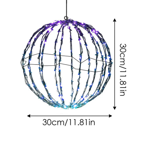 GlowGlobe - LED Kugel Licht für Weihnachtsdekoration, Gartenbeleuchtung für Balkon und Terrasse