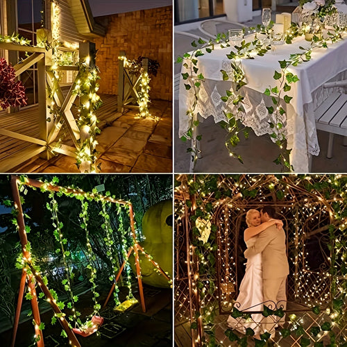 VineGlow - Dekorative Solar Lichterkette mit 8 Modi für Garten und Terrasse