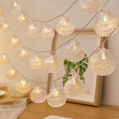 LumenShell - LED Seeschellen Lichterkette für Garten, Hochzeit und Weihnachten