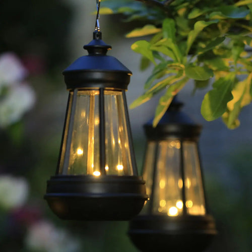LumenLantern - Solar LED Kerosene Lampe für Garten und Terrasse, Retro Laterne mit LED