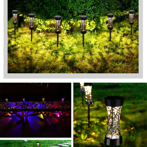 LumenWalk - Solar LED Gartenbeleuchtung für Außenbereich, farbenfroh und wasserdicht