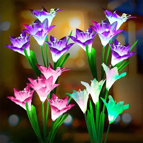 LumenFlora - Solarbetriebene LED Gartenleuchte für draußen, wasserdicht und langlebig