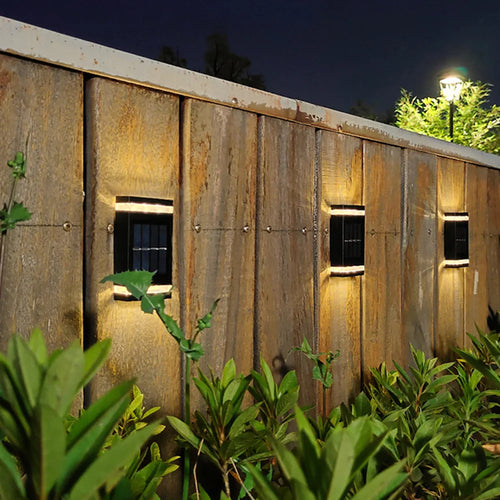 RadiantFence - Solarbetriebene LED Wall Lampe für Garten & Terrasse, wetterfest