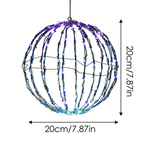 GlowGlobe - LED Kugel Licht für Weihnachtsdekoration, Gartenbeleuchtung für Balkon und Terrasse