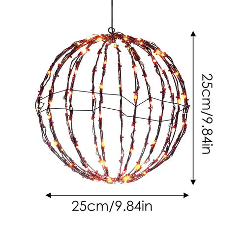 GlowGlobe - LED Kugel Licht für Weihnachtsdekoration, Gartenbeleuchtung für Balkon und Terrasse