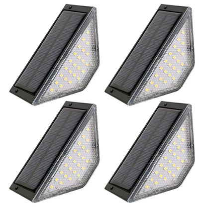 LumenStep - LED Solar Treppenleuchte für Garten, Balkon und Terrasse, wasserdicht und dimmbar