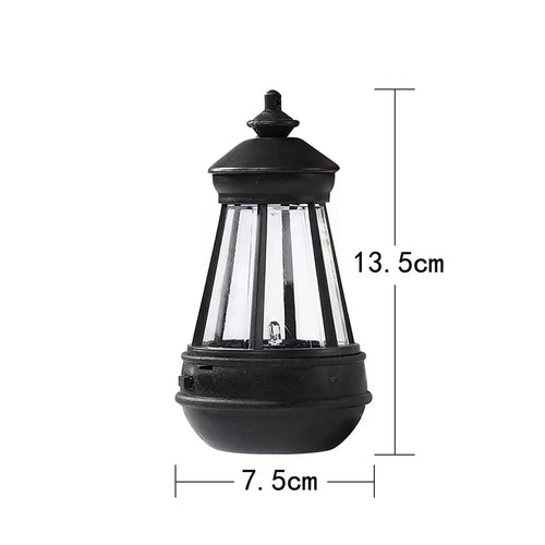 LumenLantern - Solar LED Kerosene Lampe für Garten und Terrasse, Retro Laterne mit LED