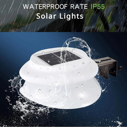 GlimmerBeam - LED Solarbetriebene Gartenstrahler für Zaun und Wand, wasserdicht