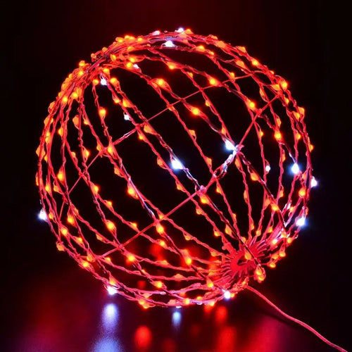 GlowGlobe - LED Kugel Licht für Weihnachtsdekoration, Gartenbeleuchtung für Balkon und Terrasse