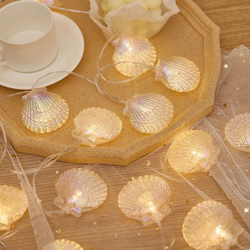 LumenShell - LED Seeschellen Lichterkette für Garten, Hochzeit und Weihnachten