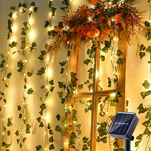 VineGlow - Dekorative Solar Lichterkette mit 8 Modi für Garten und Terrasse
