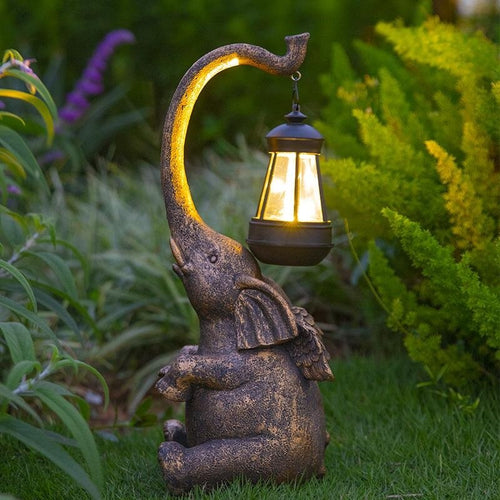 EleLicht - Solar-Gartenlampe im Elefanten-Design