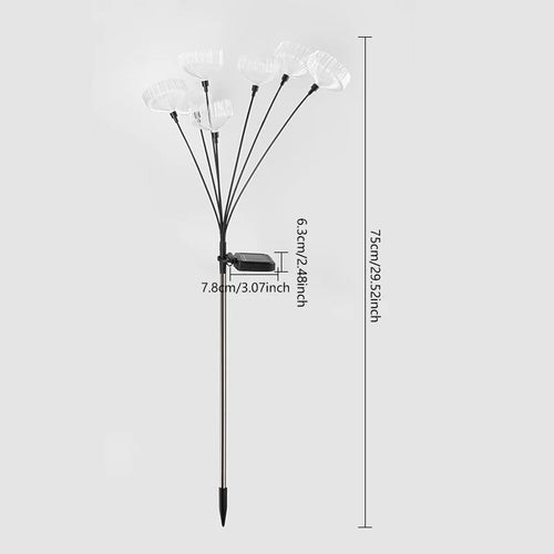 LumiJelly - 2er Set LED Jellyfish Gartenlichter mit 7 Beleuchtungsmodi für den Außenbereich