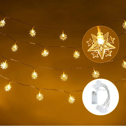 StarLumen - Eid Mubarak LED Lichterkette mit Mond und Sternen Design